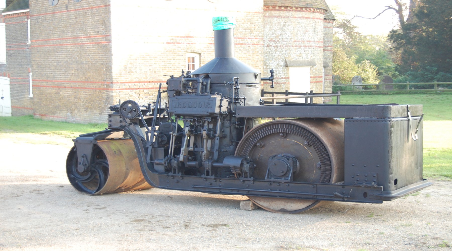 Iroquois Steam Roller with "Shay" drive Iroquois Steam Roller with "Shay" drive