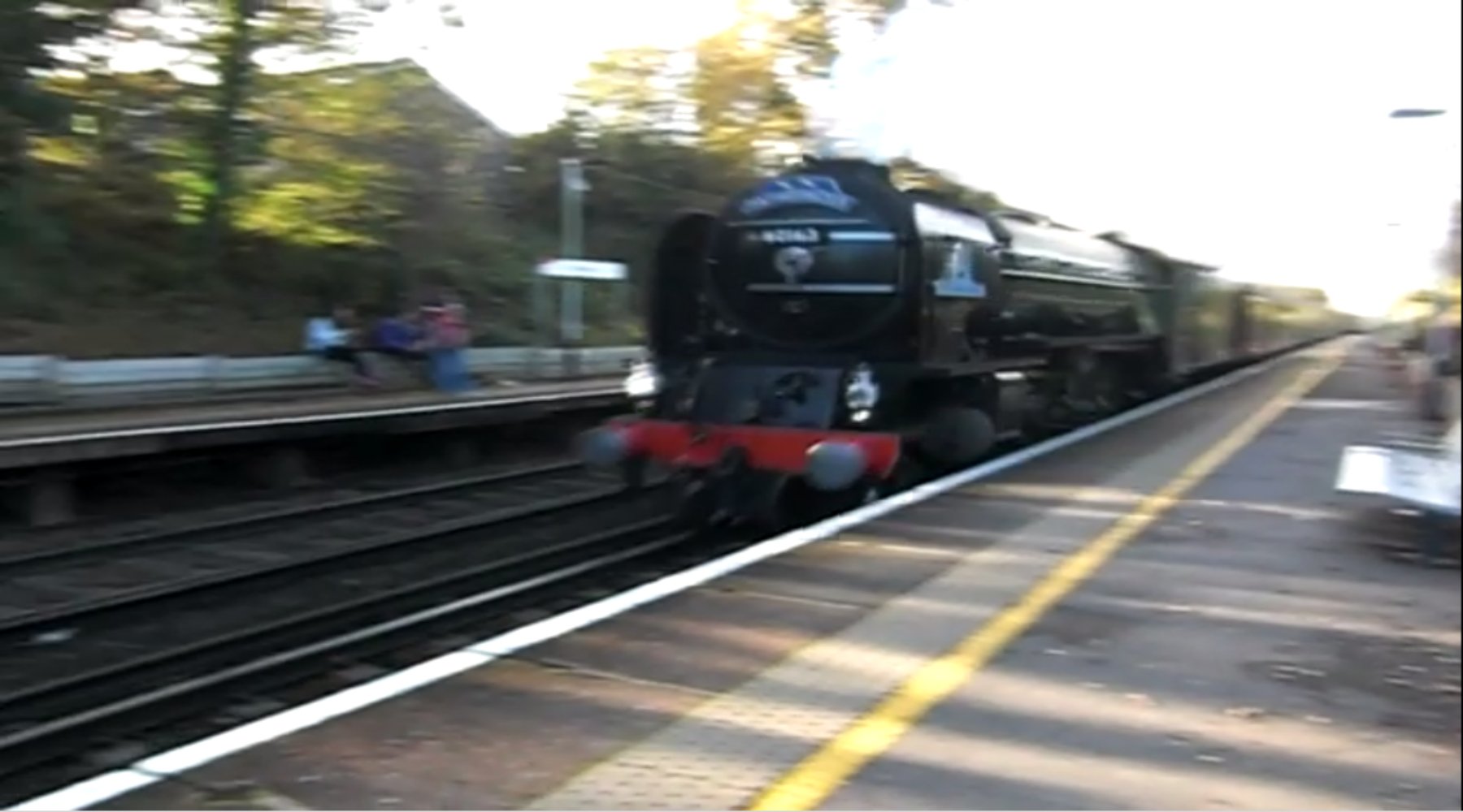 Tornado-through-Winnersh "Tornado" passing through Winnersh station